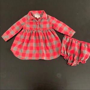 Plaid dress with shorts